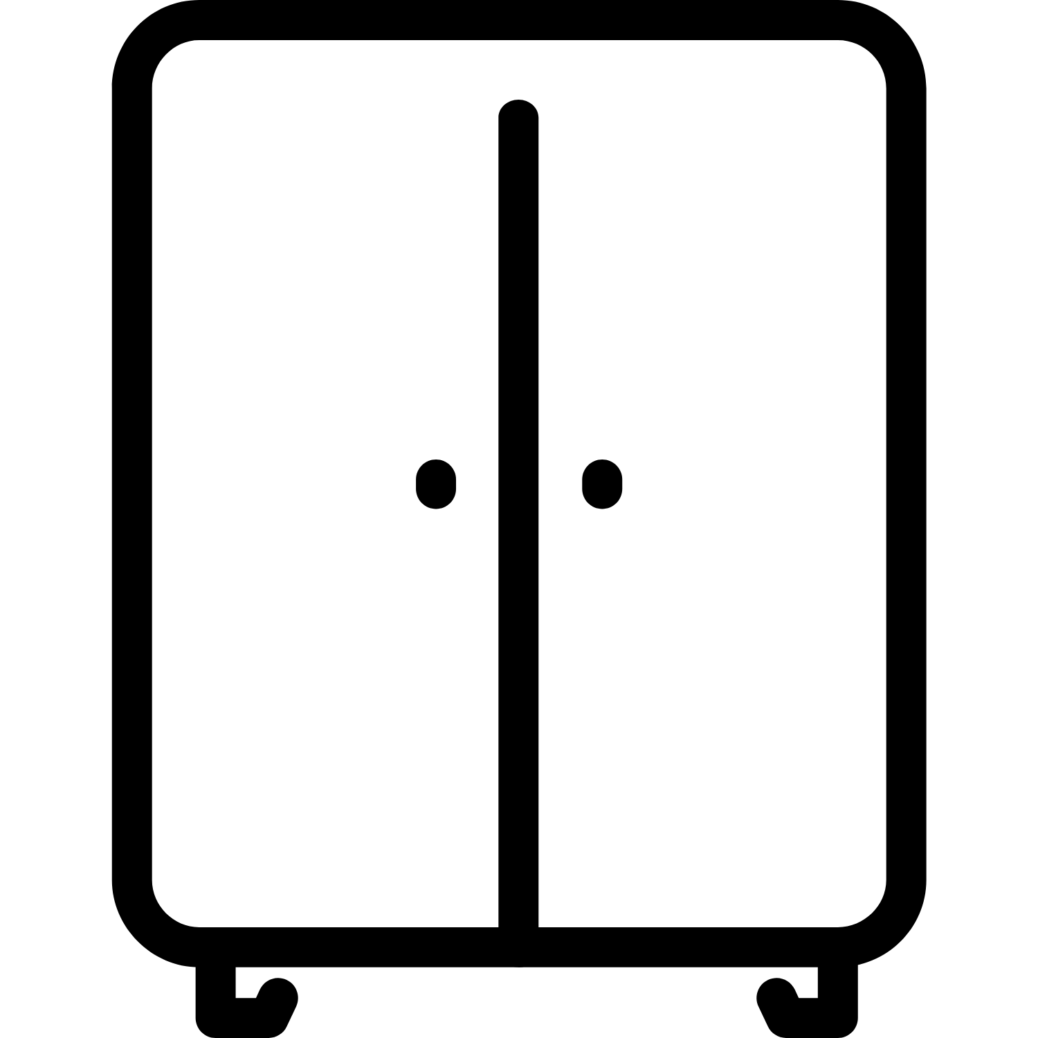 Icon in schwarz f&uuml;r Dreht&uuml;renschrank